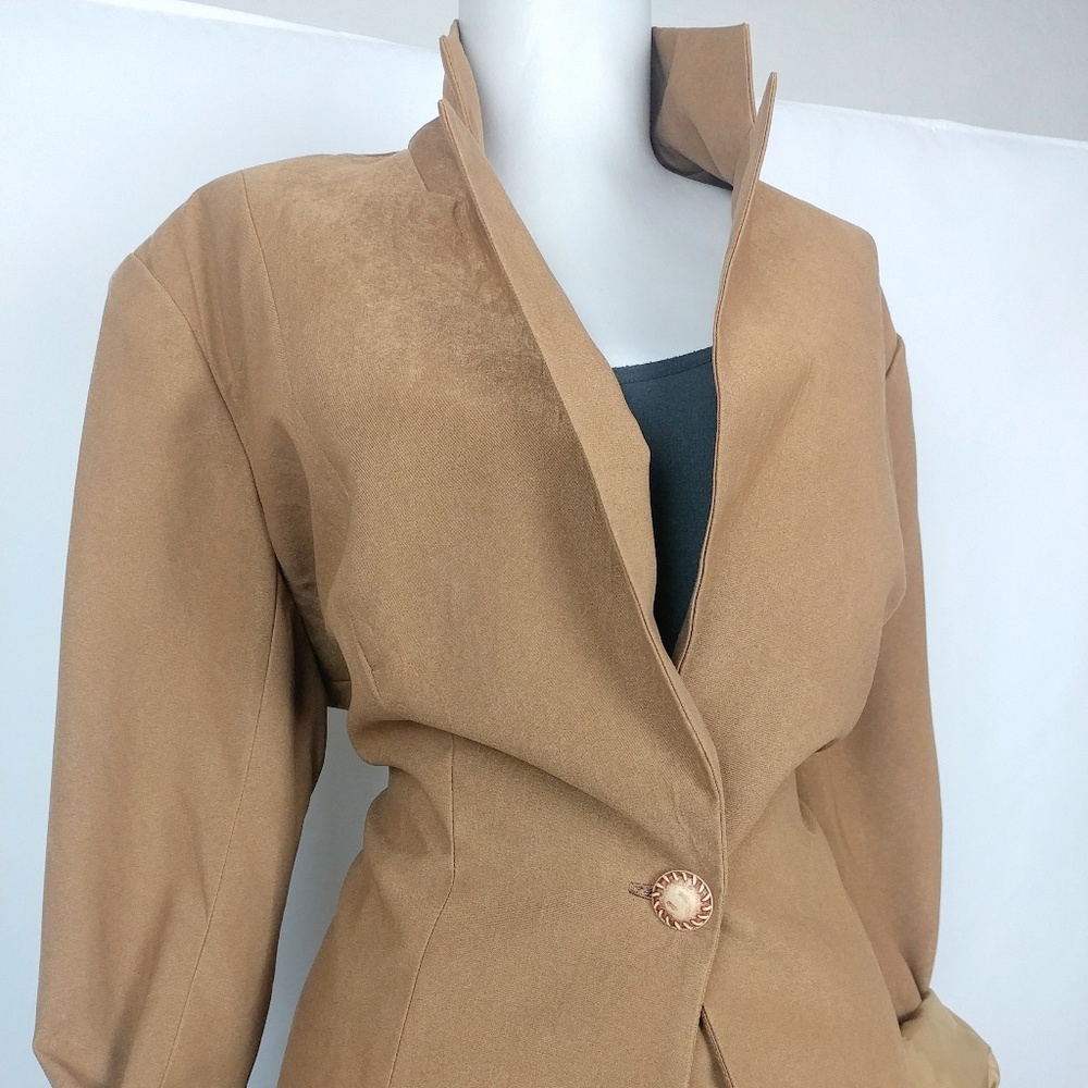9Os Neutral 2 Piece Skirt Suit Perfect for Fall!!!